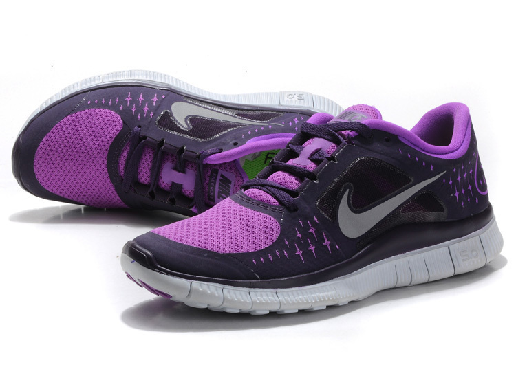 Hot Nike Free5.0 Women Shoes Magenta/Blueviolet